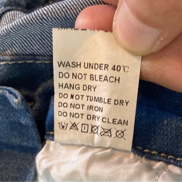 Womens Denim Bib Overalls Large Blue Casual Y2K Straight Leg Classic Cotton - Picture 8 of 11